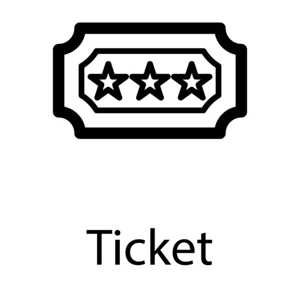 Line Vector Design Travel Ticket Icon — Stock Vector
