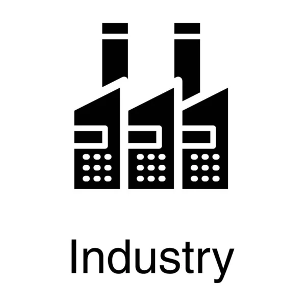 Projeto Vetorial Fábrica Nuclear Sólida —  Vetores de Stock