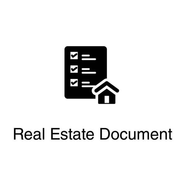 Solid Real Estate Document Vector Ontwerp — Stockvector