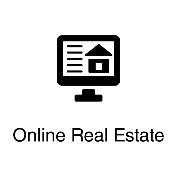 Online Real Estate Vector Design — Stock Vector