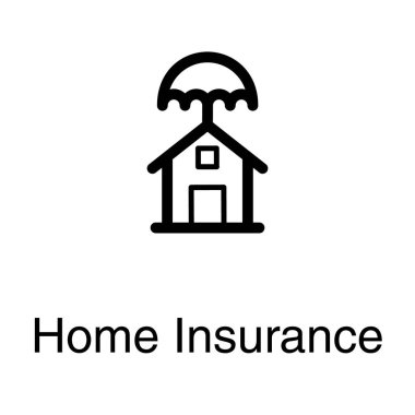 Hat tasarımında ev sigortası vektörü 