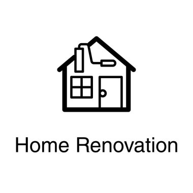 Hat tasarımında ev yenileme vektörü 