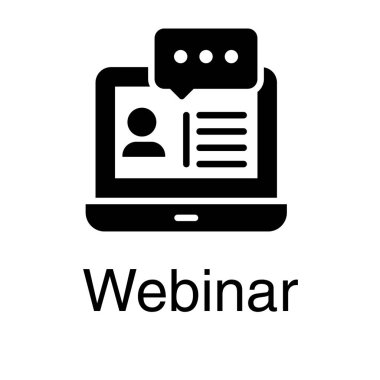 Katı çevrimiçi web semineri vektör tasarımı 