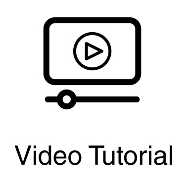 Line online video eğitimleri vektör tasarımı 