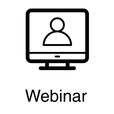 Online web semineri vektör hattı tasarımı  