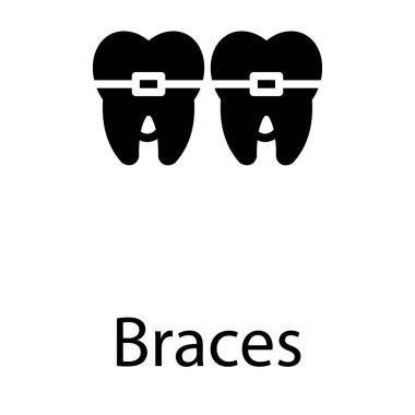 Katı tasarımda diş telleri vektörü 