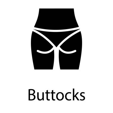 Katı tasarımda kadın buttlocks vektör 