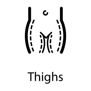 İnsan uyluk parçası vektör tasarımı 