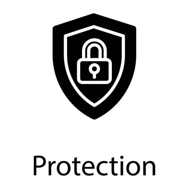 Katı tasarımda koruyucu kalkan vektörü 