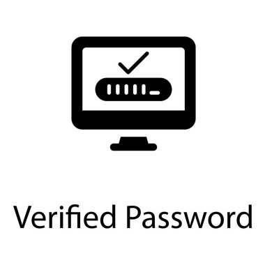 Doğrulanmış parola vektör katı tasarım 