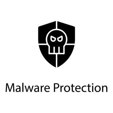 Katı kötü amaçlı yazılım koruma vektör tasarımı 