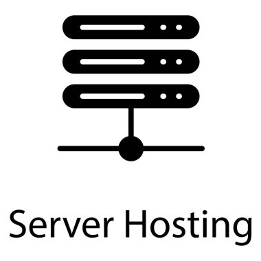 Katı paylaşılan veri sunucusu vektör tasarımı 