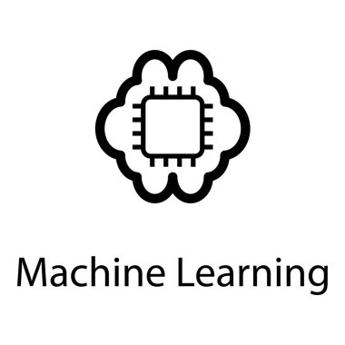 Hat makine öğrenme vektör tasarımı 