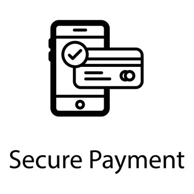 Satır tasarımında güvenli ödeme vektörü 