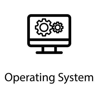 Bilgisayar işletim sistemi vektör tasarımı 