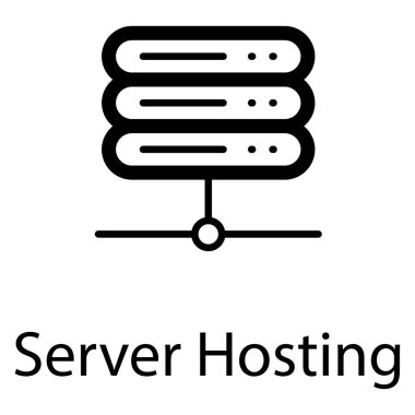 Satır paylaşılan veri sunucusu vektör tasarımı 