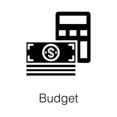 Glyph vektör tasarımında bütçe muhasebesi 