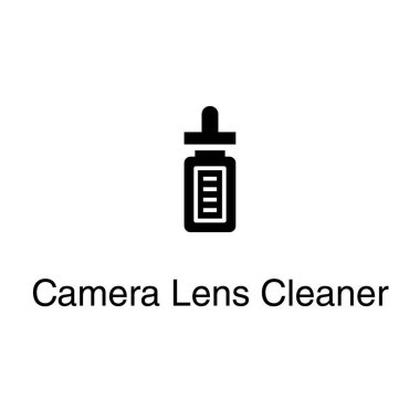 Kamera merceği temizleyici vektör tasarımı 