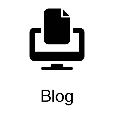 Katı online blogpost vektör tasarımı 