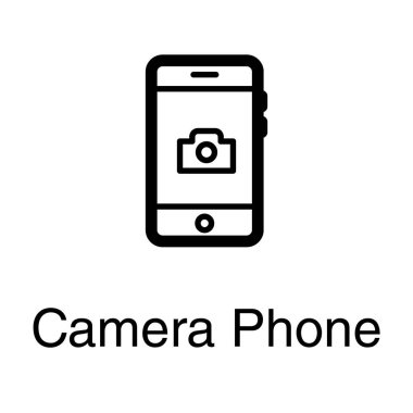 Hat tasarımında telefon kamera vektörü 