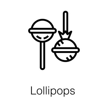 Satır simgesinde tatlı lolipoplar 