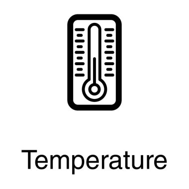 Hat tasarımında sıcaklık termometre vektörü 