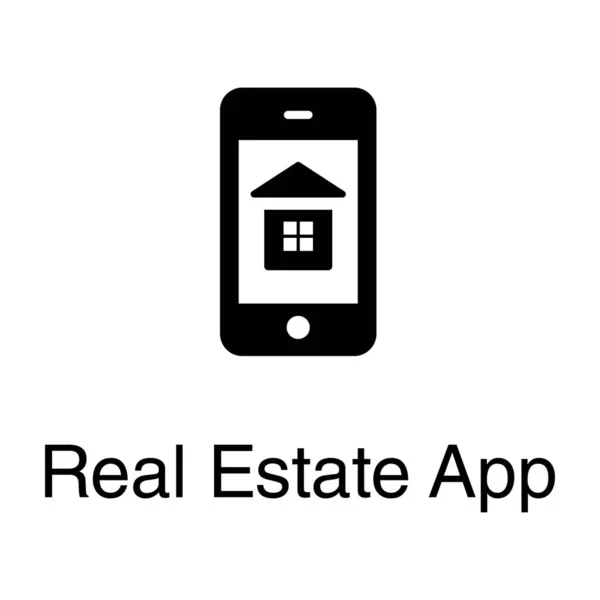 Immobilien App Vektor Design — Stockvektor