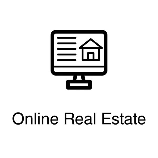 Progettazione Vettoriale Immobiliare Online — Vettoriale Stock