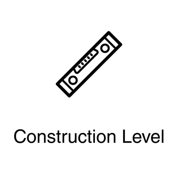 Vecteur Niveleur Construction Conception Ligne — Image vectorielle