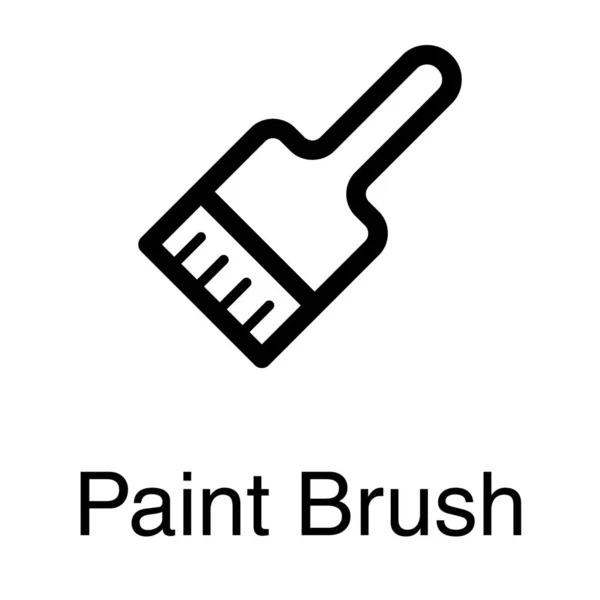 Line Paint Brush Vector Design — Stock Vector