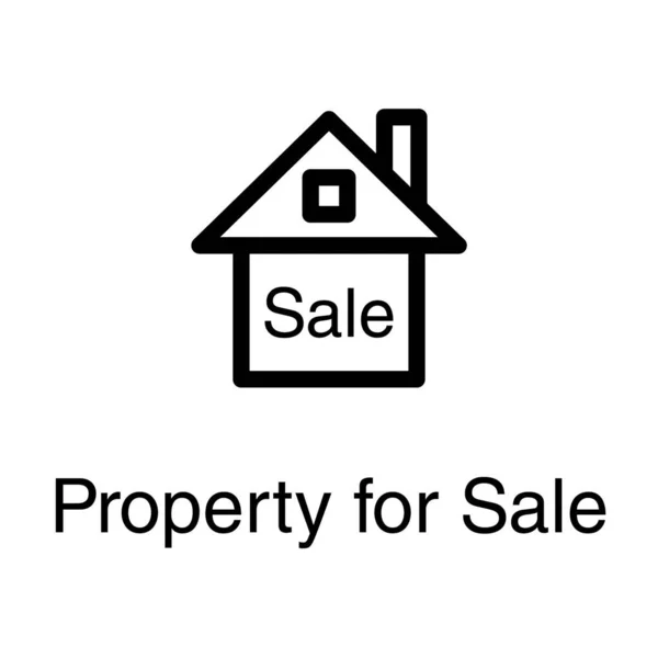Property Sale Line Design — Stock Vector