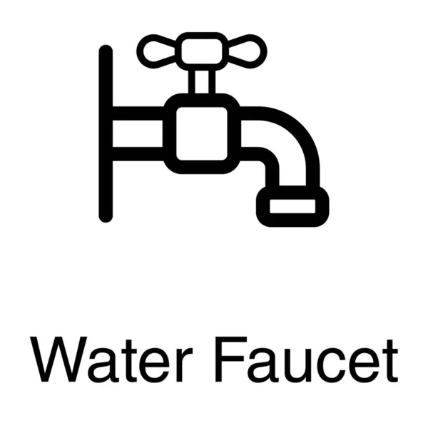 ライン設計の水の水道ベクトル — ストックベクタ