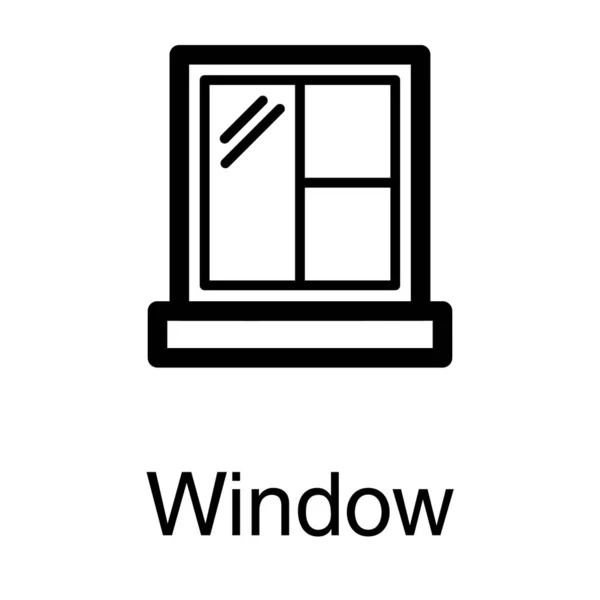 Vector Vista Ventana Diseño Línea — Archivo Imágenes Vectoriales