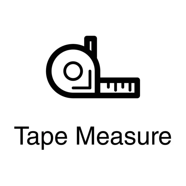 Tape Meting Vector Lijn Ontwerp — Stockvector