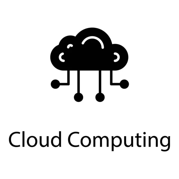 Vecteur Cloud Computing Conception Solide — Image vectorielle