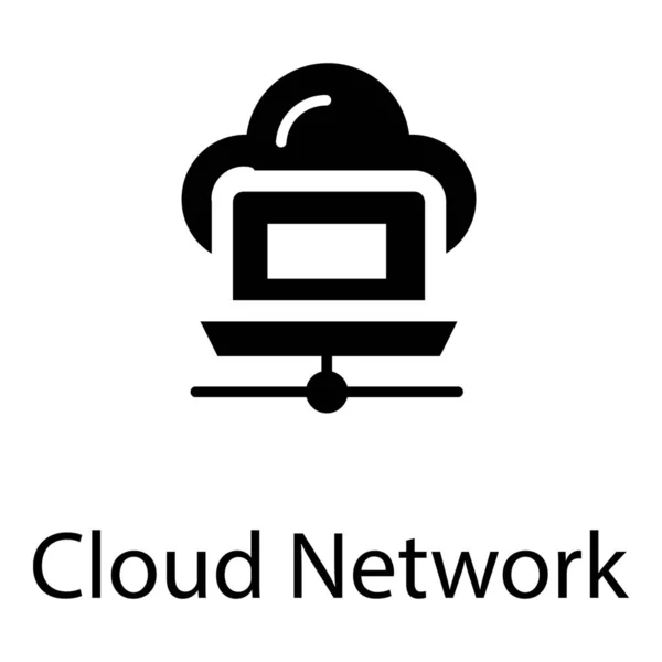 Cloud Shared Network Vektor Design — Stockvektor