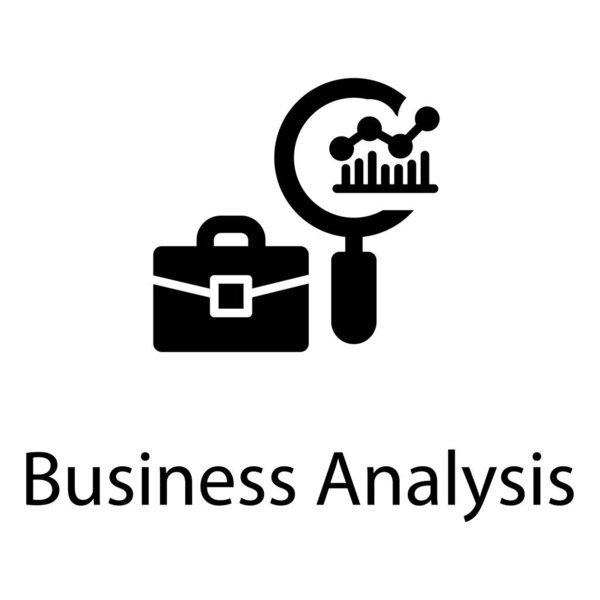 Solid business analysis vector design 