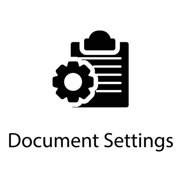 Document Setting Vector Solid Design — Stock Vector
