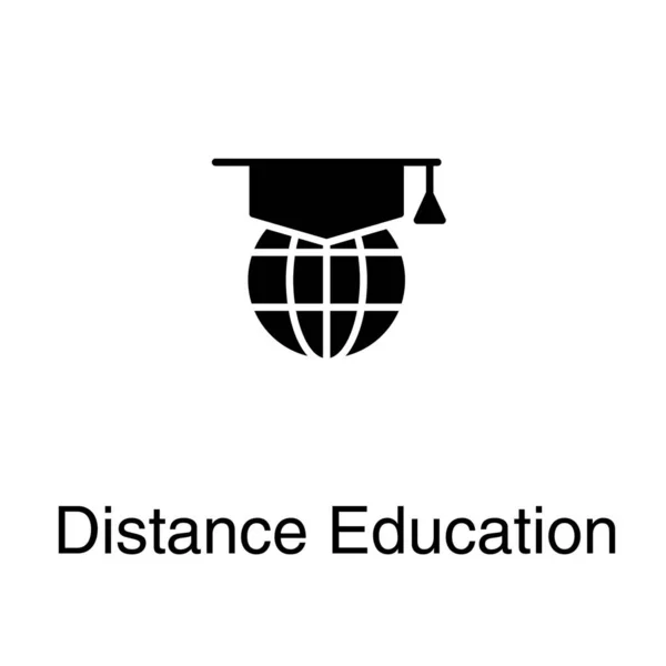 Solid Distance Education Vector Design — Stock Vector