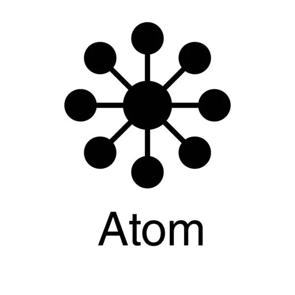 Vědecký Vektor Atom Pevném Designu — Stockový vektor