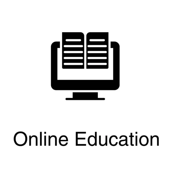 Online Bildungsvektor Solides Design — Stockvektor