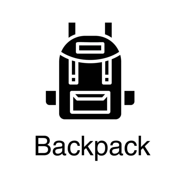 固体設計の学校のバックパックのベクトル — ストックベクタ