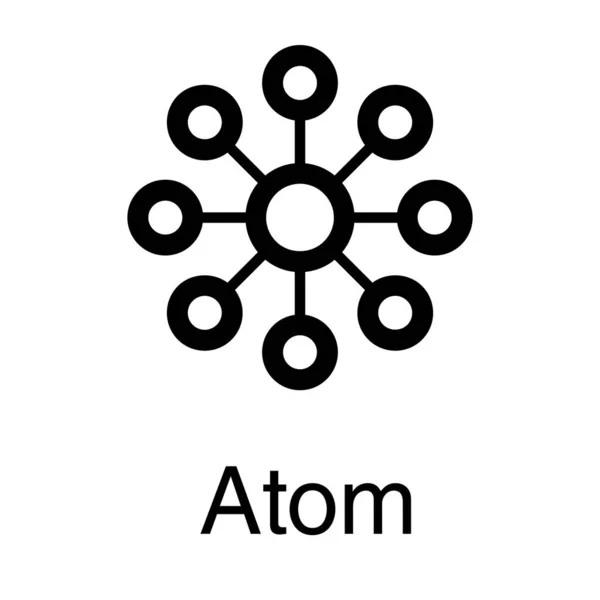 Vecteur Atome Scientifique Dans Conception Ligne — Image vectorielle