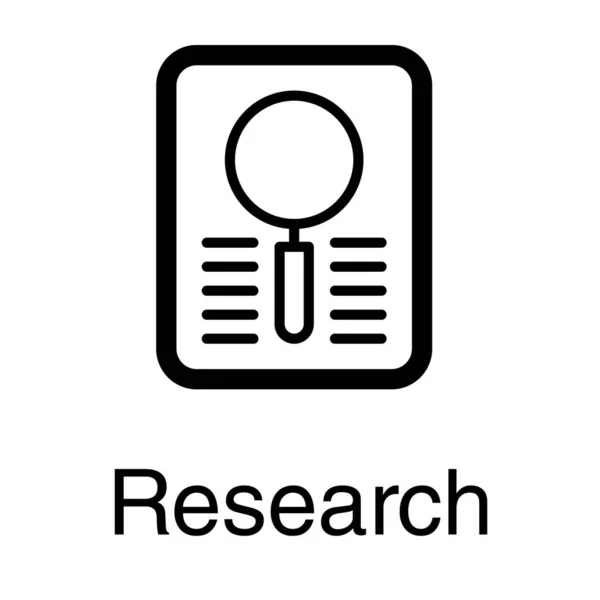 Projeto Vetorial Papel Pesquisa Linha — Vetor de Stock