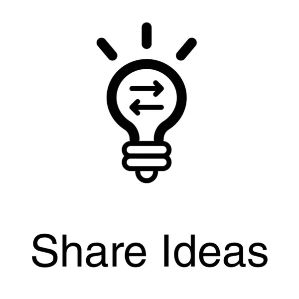 Design Vetor Ideia Compartilhamento Linha — Vetor de Stock