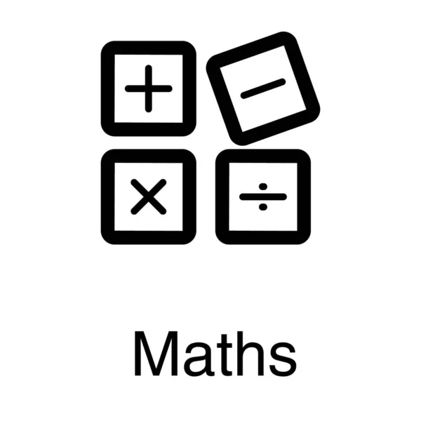 Matemáticas Cálculos Vector Diseño Línea — Archivo Imágenes Vectoriales