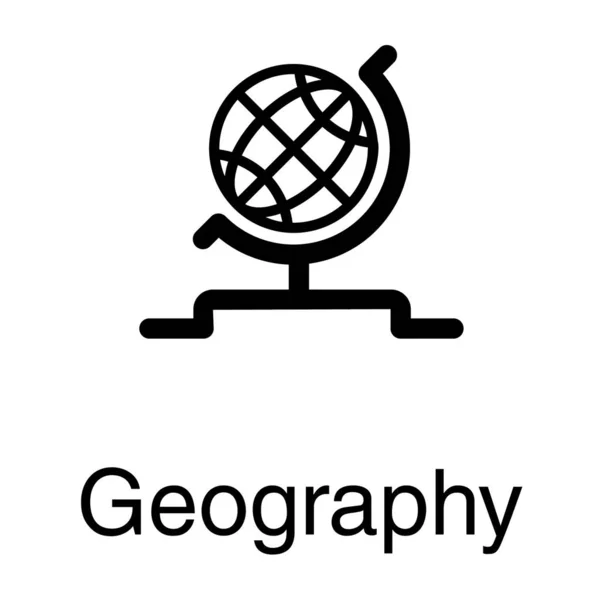 Géographie Globe Vecteur Ligne Conception — Image vectorielle