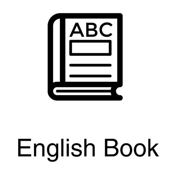 Inglês Leitura Livro Vetor Design — Vetor de Stock