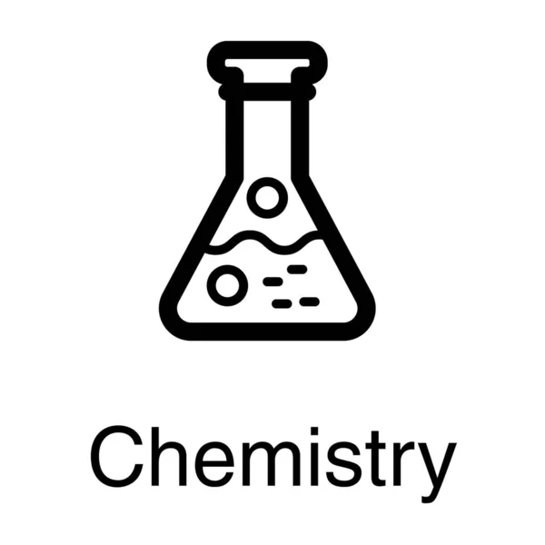 Diseño Línea Química Vector Químico — Vector de stock