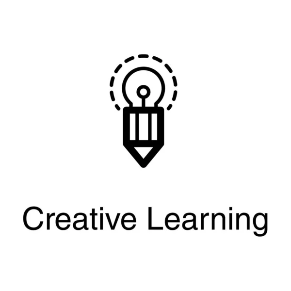 Вектор Креативного Навчання Лінійному Дизайні — стоковий вектор